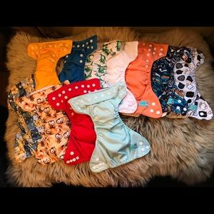 Lot of 11 Newborn Alva Baby Pocket Diapers NWOT